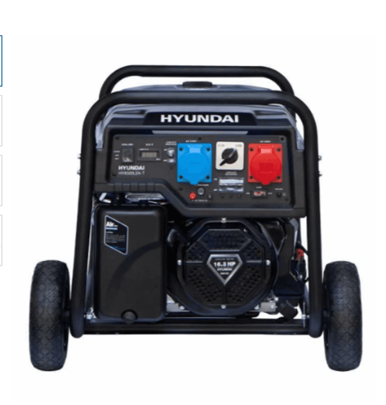 HYUNDAI HY10100LEK-T Proff Strømaggregat 8000W - 400V & 230V 1-FAS - elektrisk start - bensin