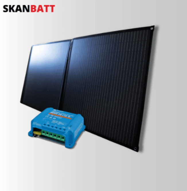 Hovedbilde SKANBATT Solcellepakke - 120W Sammenleggbart / ...