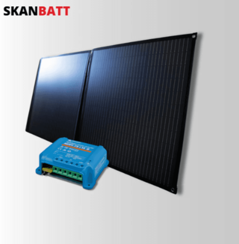 SKANBATT Solcellepakke - 120W Sammenleggbart / Victron 10A MPPT