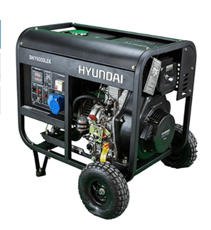HYUNDAI DHY6000LEK Strømaggregat 5300W - Elektrisk start - Diesel