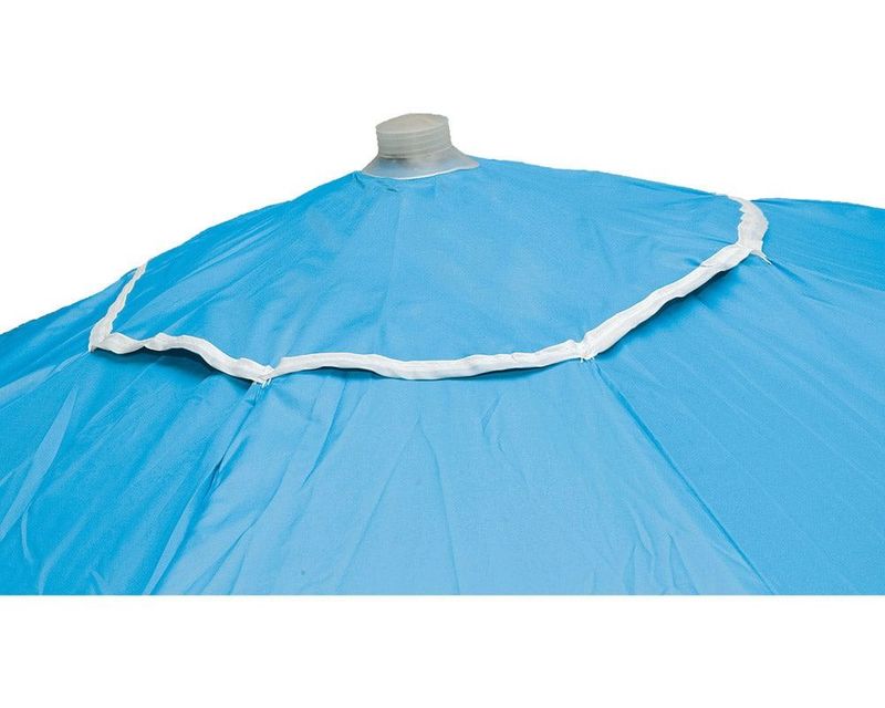 Strandparasoll blå med sidevegger -  perfekt for strandtur med barn