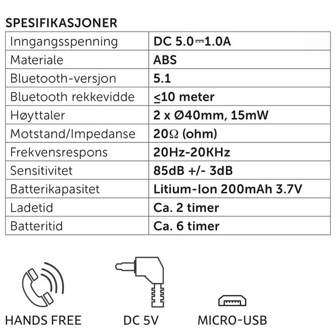 Hovedbilde Trådløs Stereo Hodetelefon