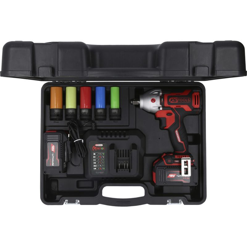 eMONSTER muttertrekker batteridrevet 1/2“ sett, 9 deler 