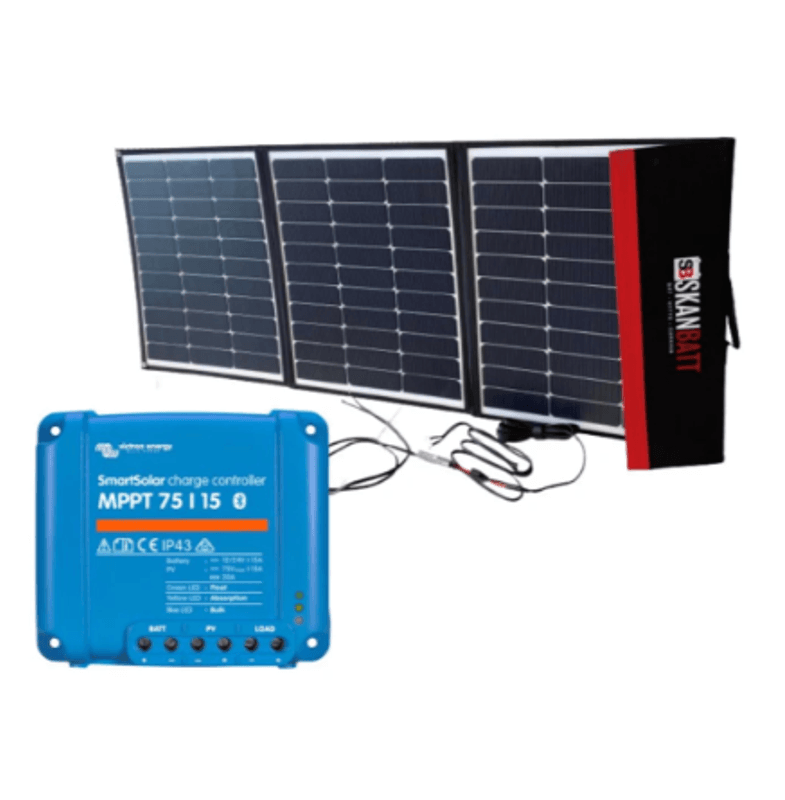 SKANBATT Solcellepakke - 180W Sammenleggbart - Victron MPPT 15A
