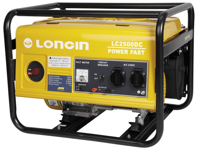 Hovedbilde Loncin Strømaggregat LC2500DDC Loncin med snor- ...