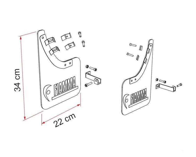 Skvettlapper Fiamma til Fiat Ducato bobil / campingbil