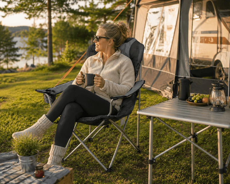 Doite Acorest Campingstol  Polstret Komfortstol med Hodestøtte