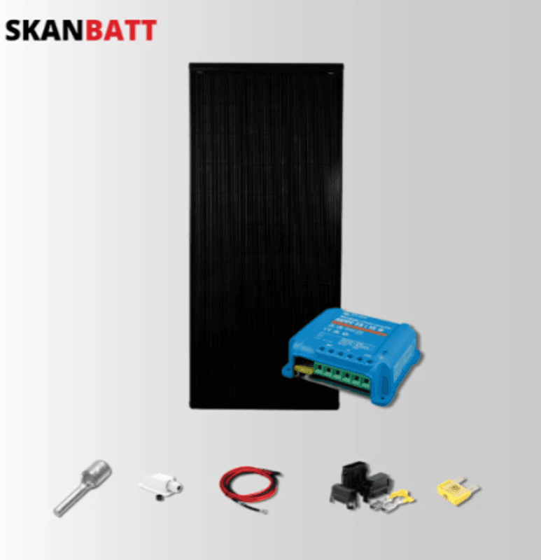 SKANBATT Solcellepakke - 220w Rammepanel (Aero) - Victron MPPT 15A